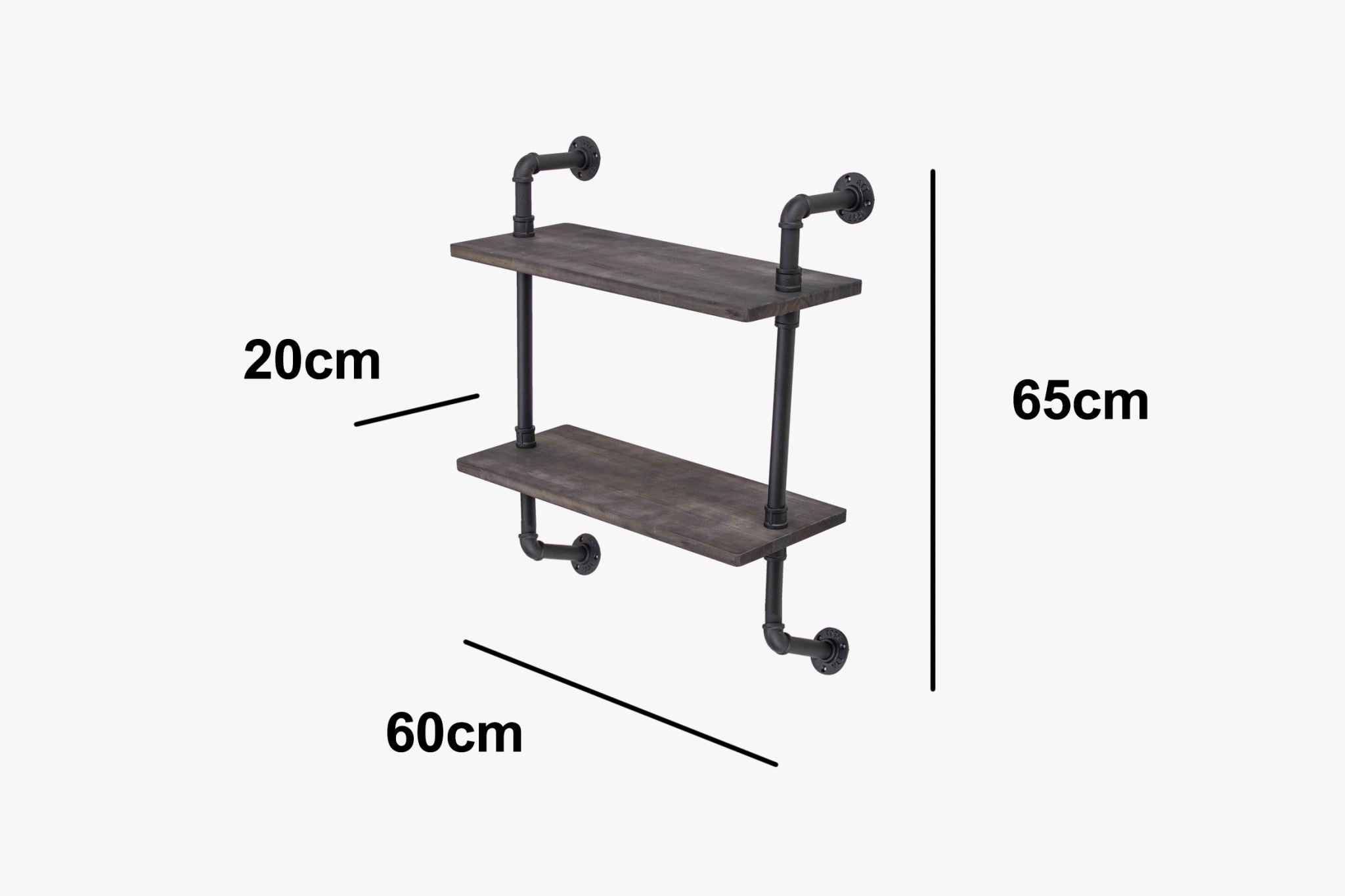 2-Tier Pipe Shelf