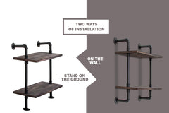 2-Tier Pipe Shelf