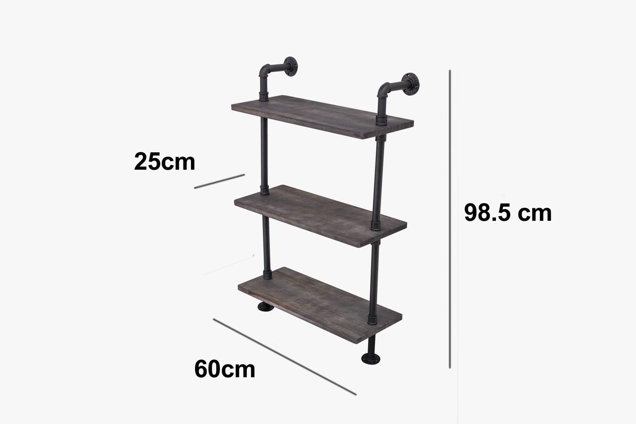 3-Tier Pipe Shelf