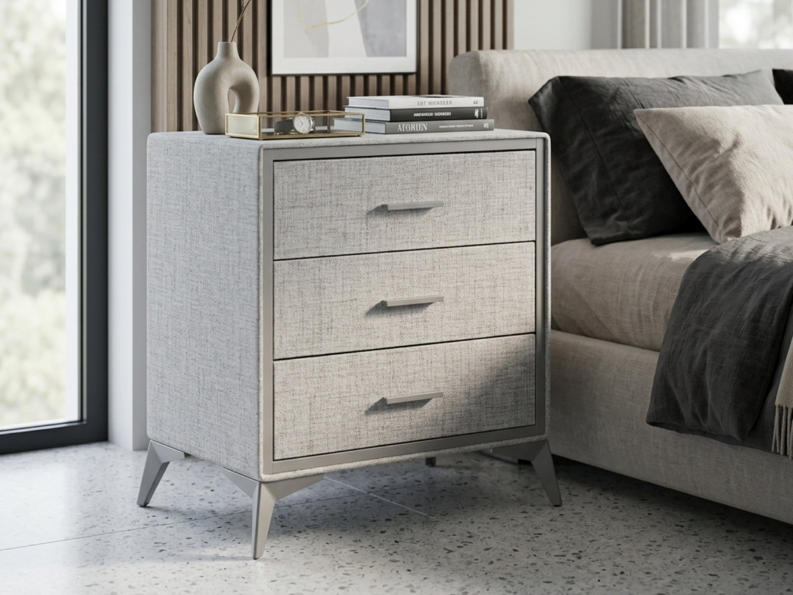Delani 3-Drawer Chest - Grey