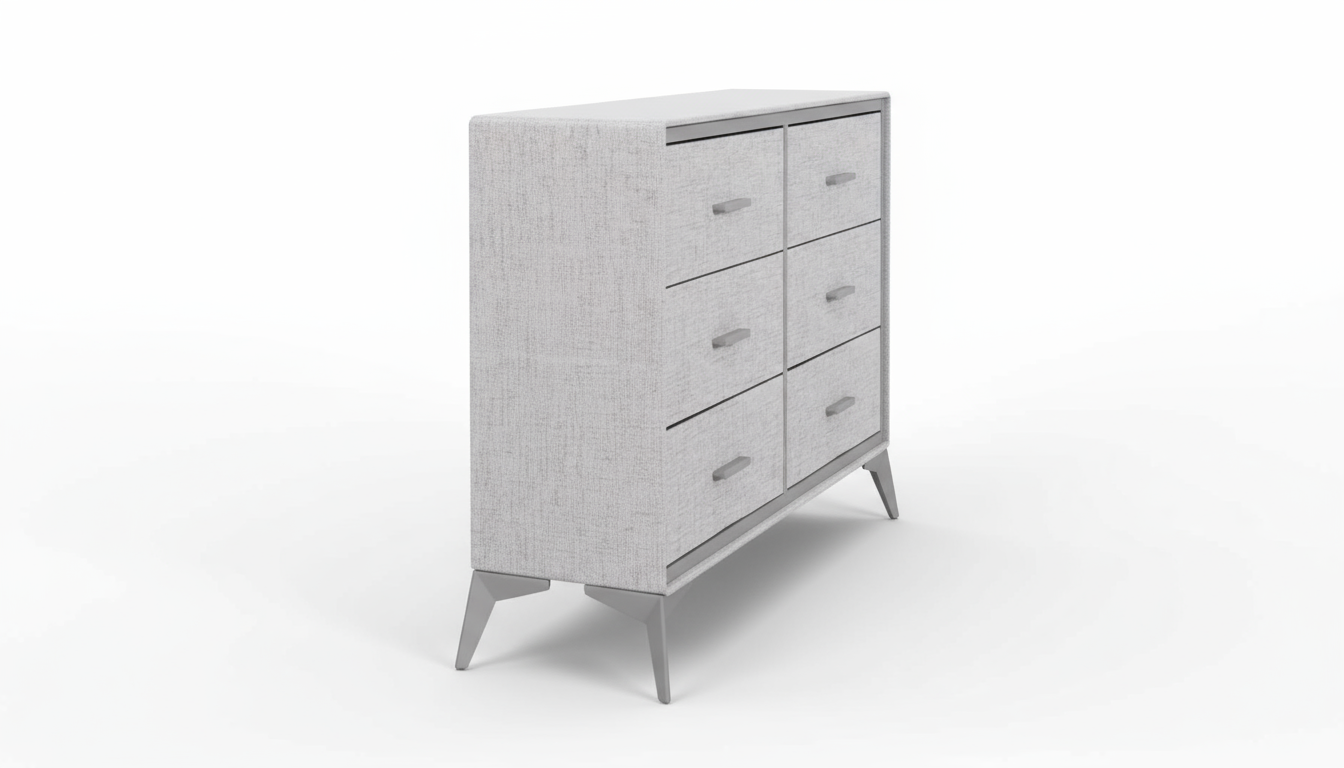 Delani 6-Drawer Lowboy - Grey