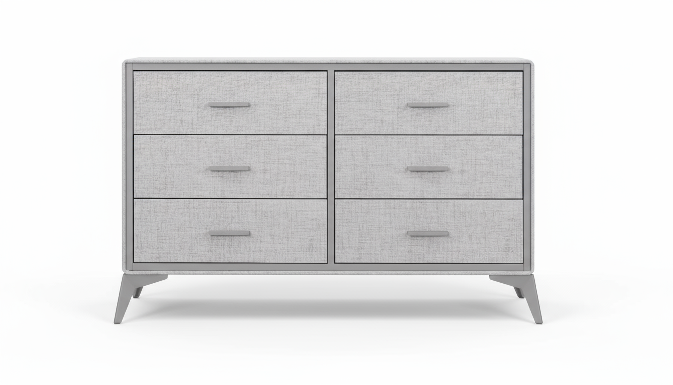 Delani 6-Drawer Lowboy - Grey