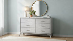 Delani 6-Drawer Lowboy - Grey