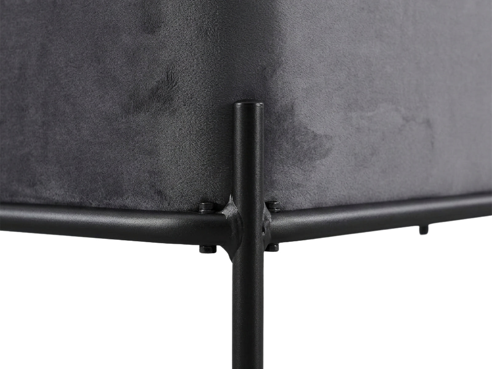 Delani Velvet Ottoman Bench With Storage - Charcoal