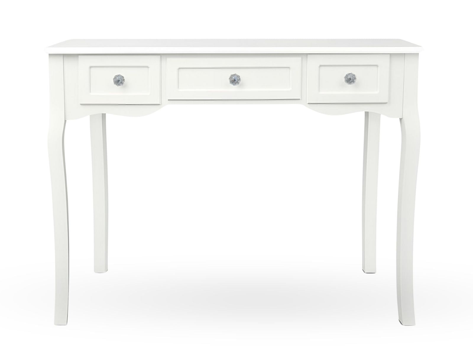 3-Drawer Console Table - White