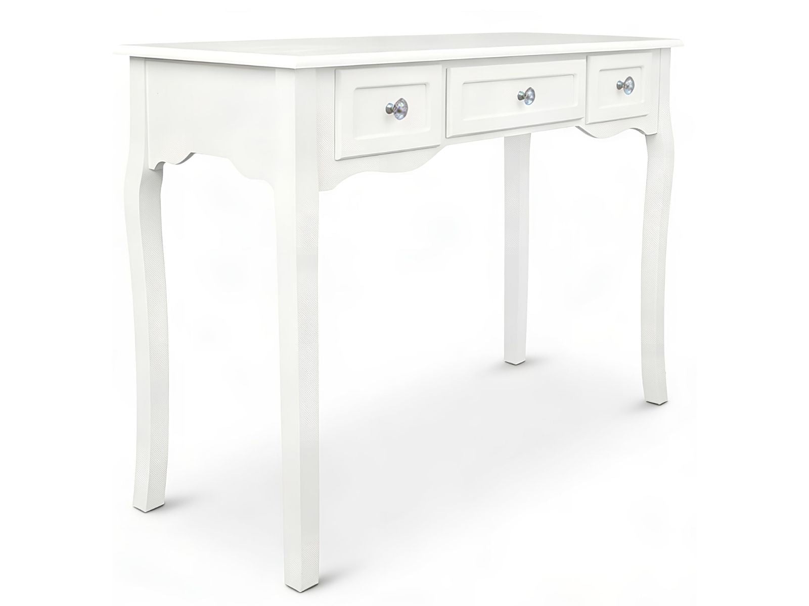 3-Drawer Console Table - White