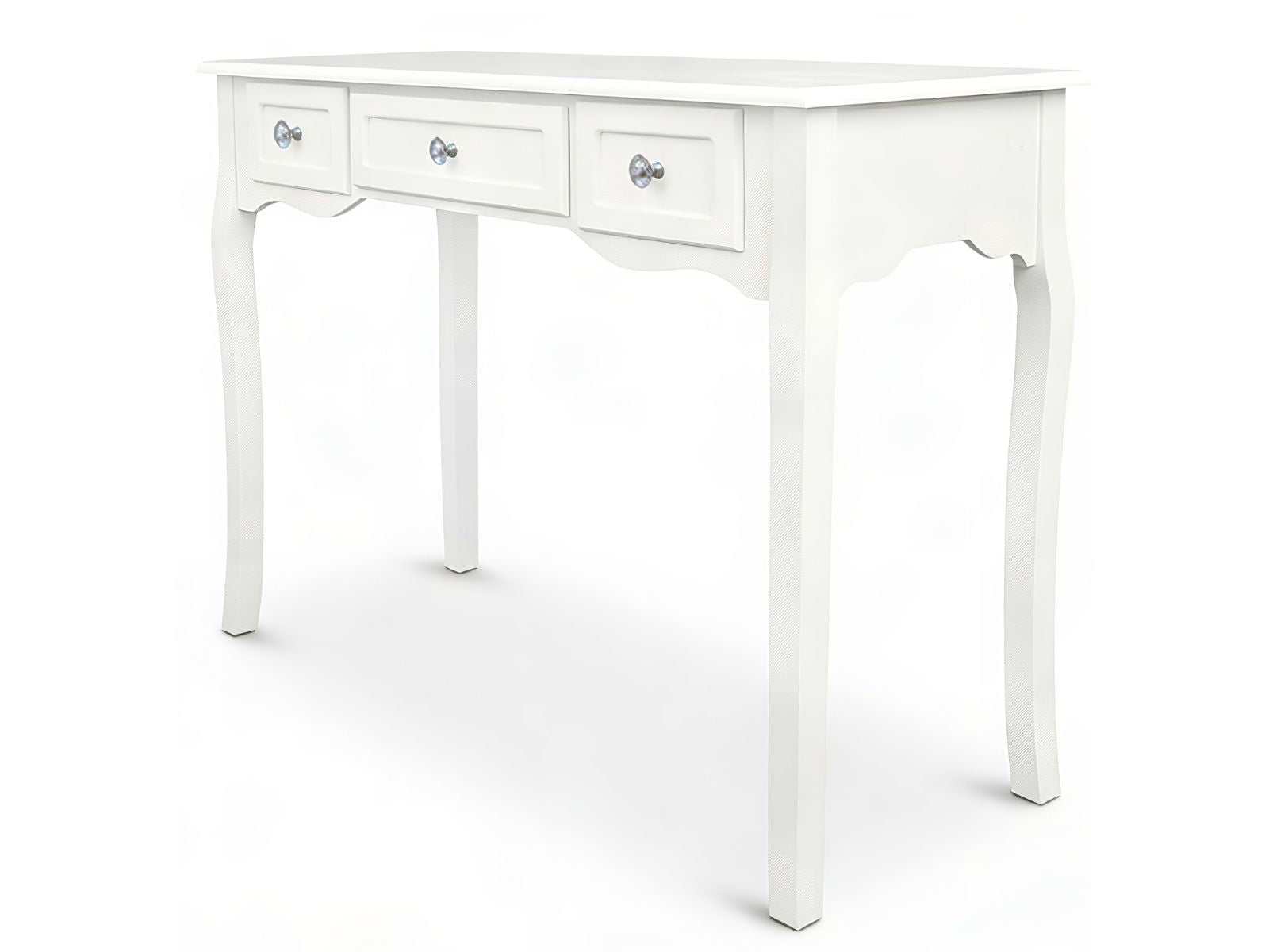 3-Drawer Console Table - White
