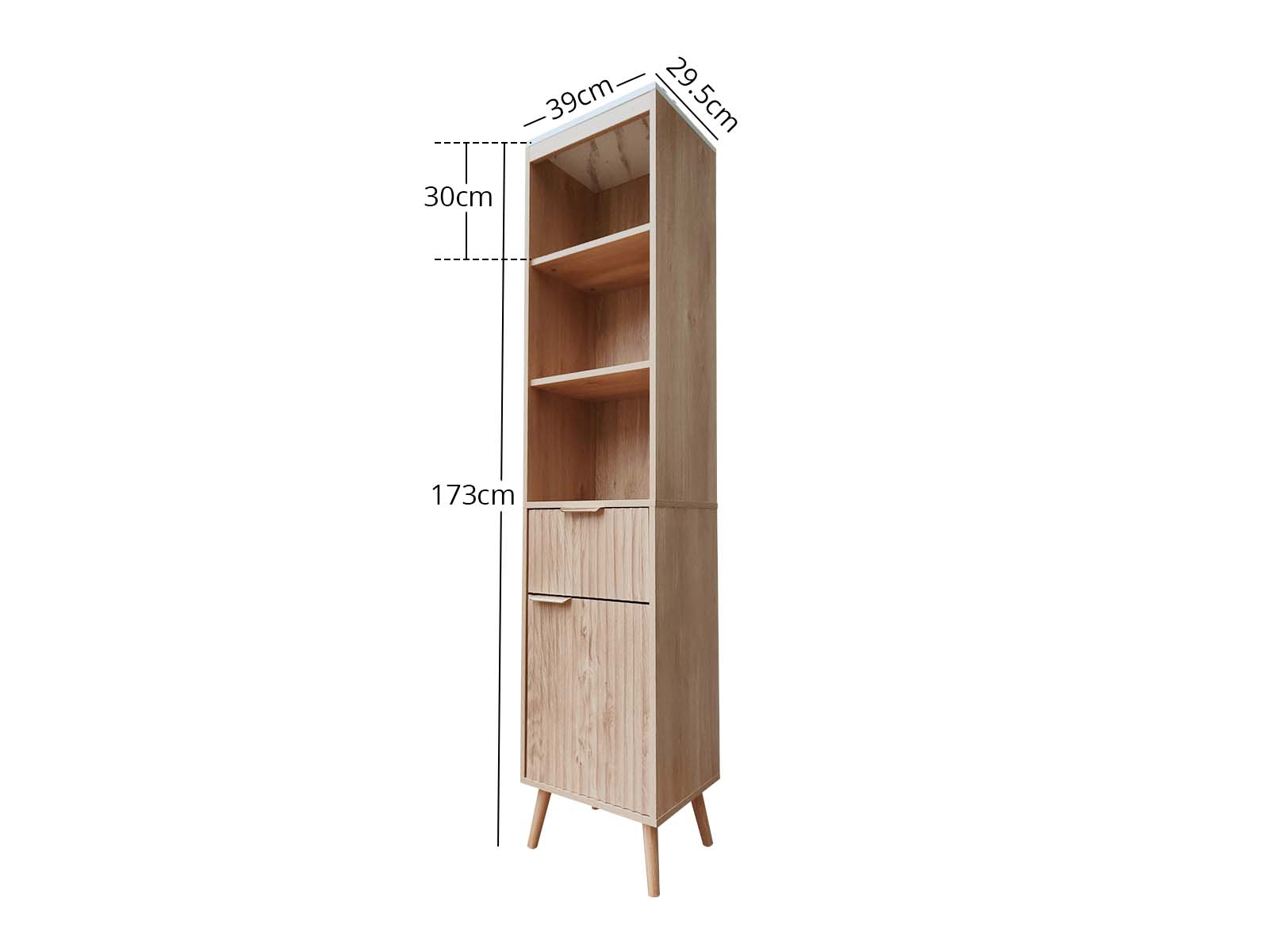 Bathroom Tower Cabinet - Oak