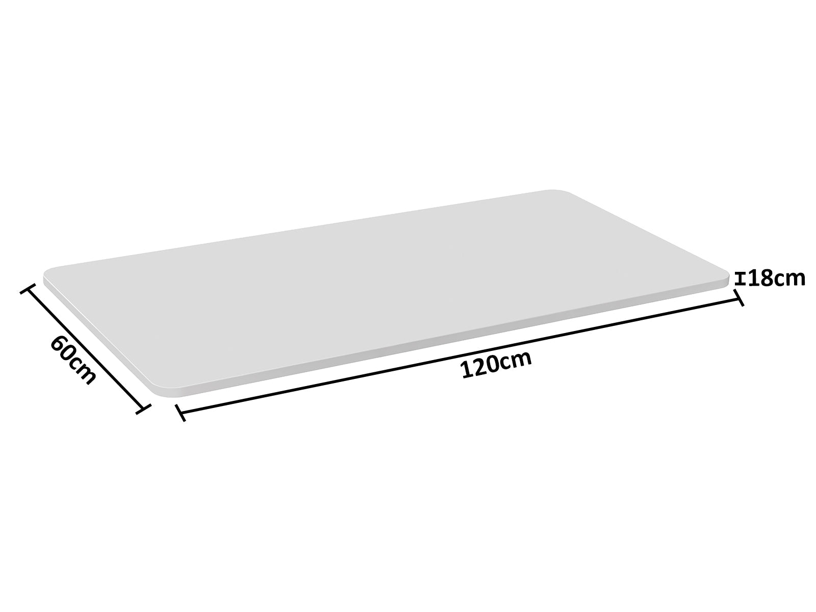 18mm Table Top 120 x 60 cm - White
