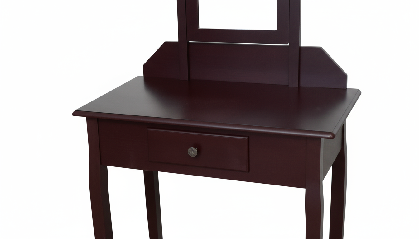 Dressing Table with Stool Brown - 74 cm