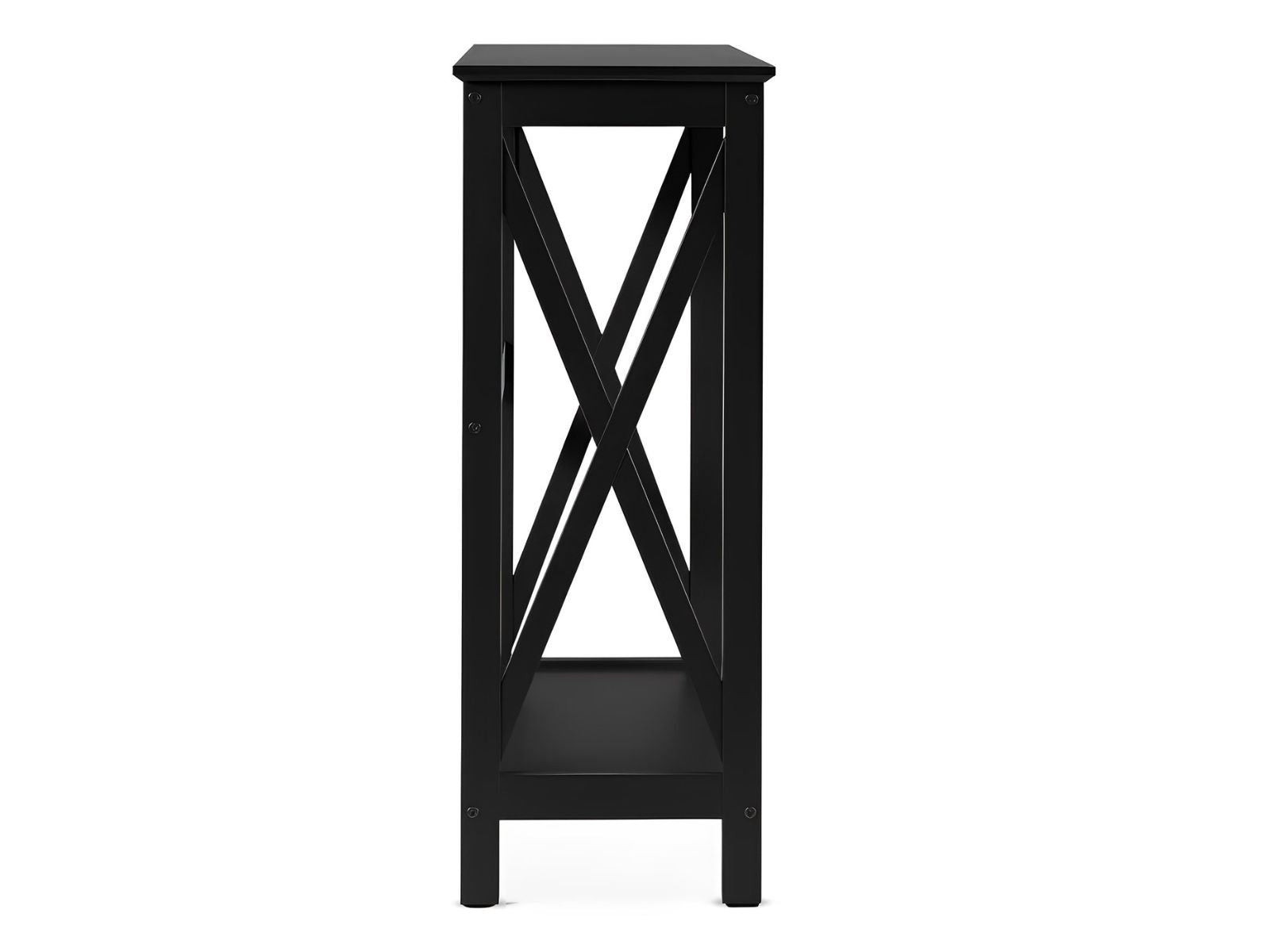 Console Table With Shelf - Black