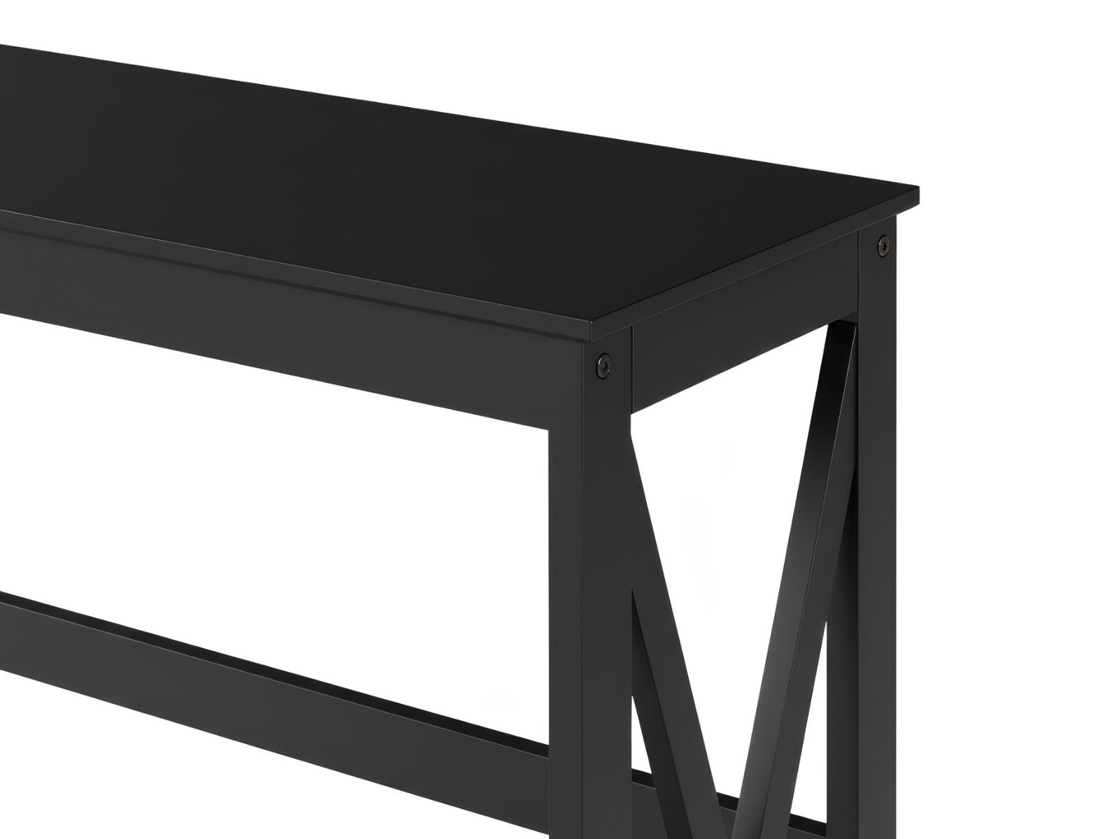 Console Table With Shelf - Black