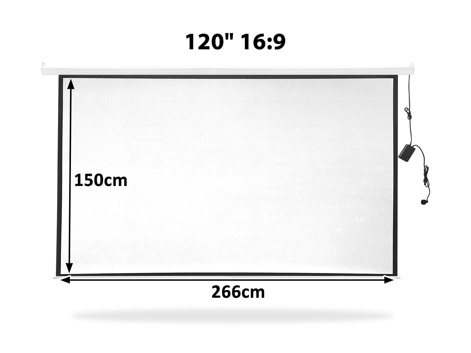 120 Inches Wide Screen Electric Motorized Projector Screen With Wireless Remote