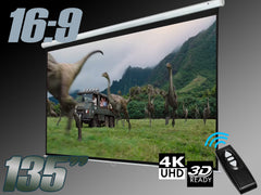 135 Inches Wide Screen Electric Motorized Projector Screen With Wireless Remote