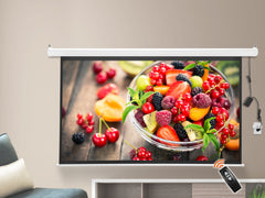 84 Inches Wide Screen Electric Motorized Projector Screen With Wireless Remote