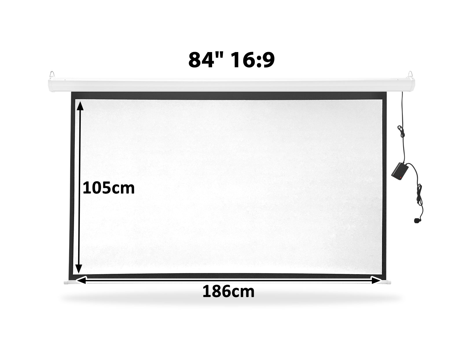 84 Inches Wide Screen Electric Motorized Projector Screen With Wireless Remote