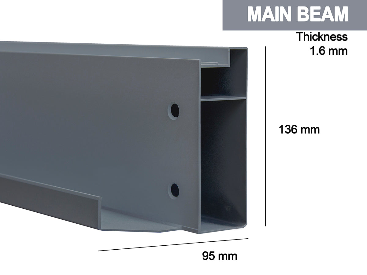 Aluminum Louvre Roof Pergola Grey - 3m x 3m