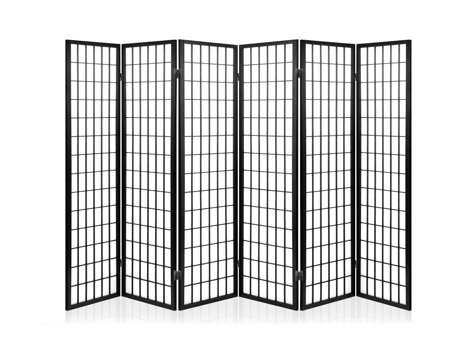 6-Panel Room Divider E P1 - Black
