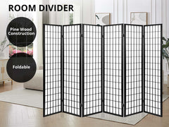 6-Panel Room Divider E P1 - Black