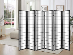 6-Panel Room Divider E P1 - Black