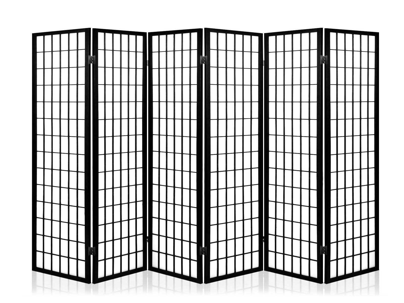 6-Panel Room Divider E P1 - Black
