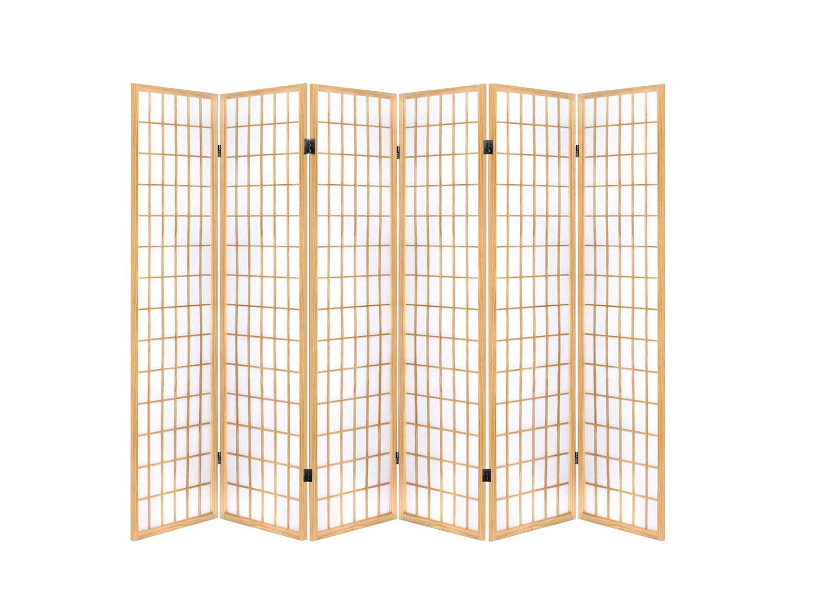 6-Panel Room Divider E P1 - Natural Wood