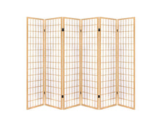 6-Panel Room Divider E P1 - Natural Wood