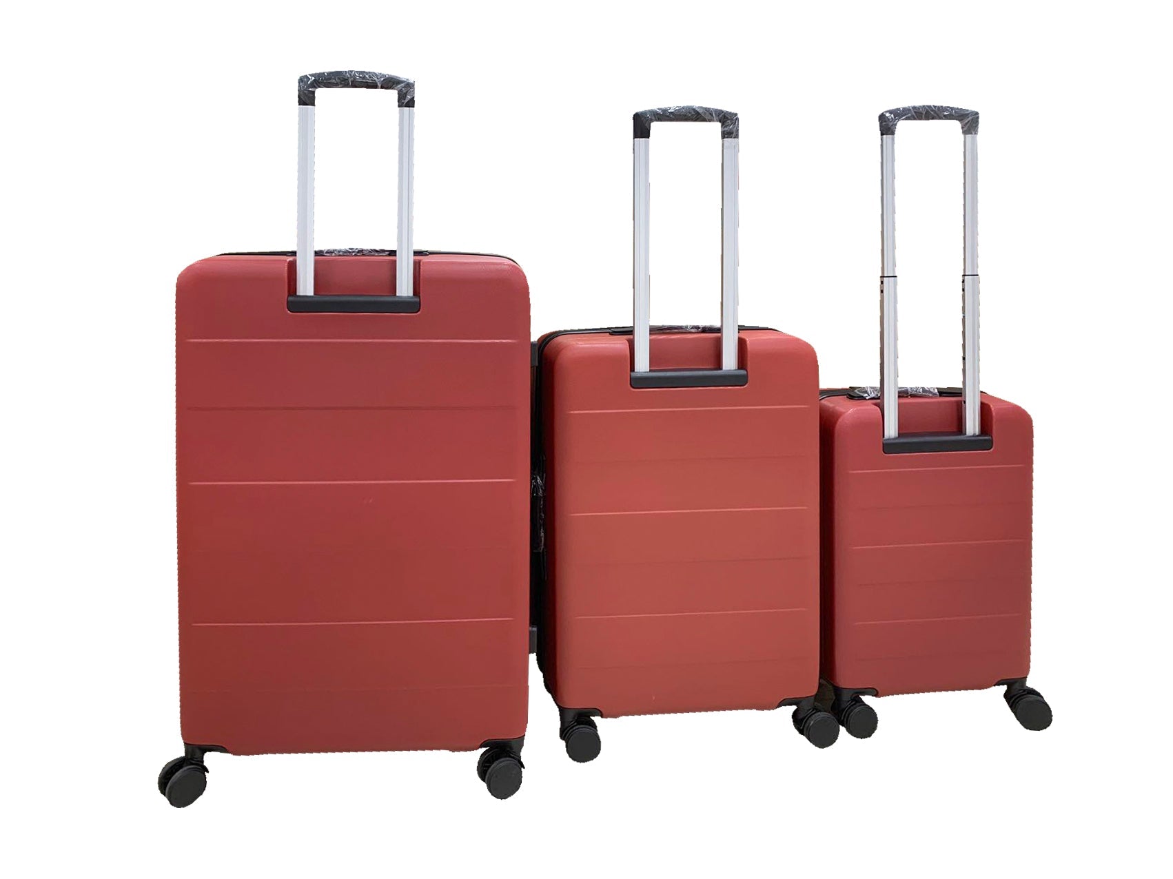 3-Piece Front Open Luggage Set – Wine Red