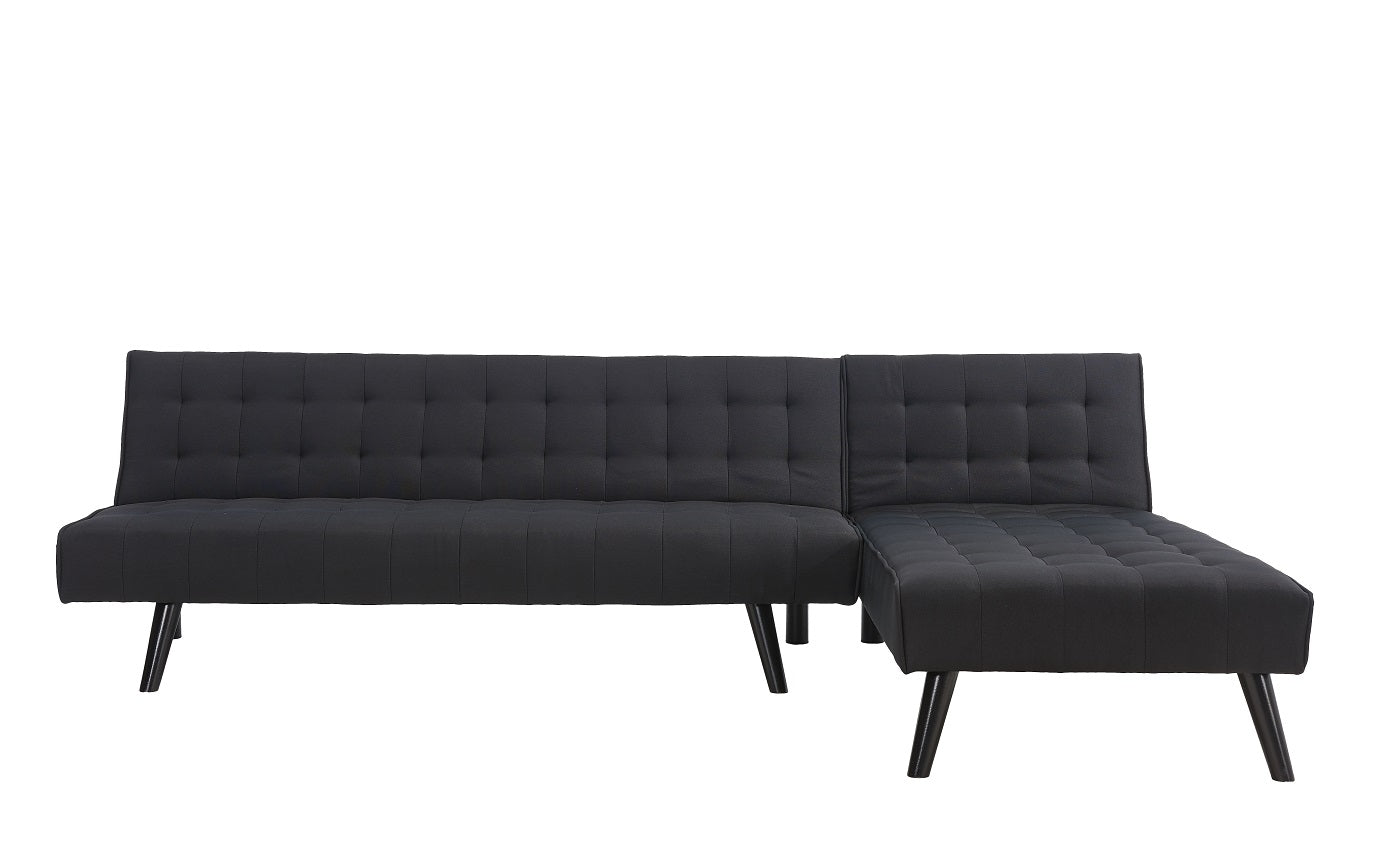 Boston Sofa Bed Chaise - Black
