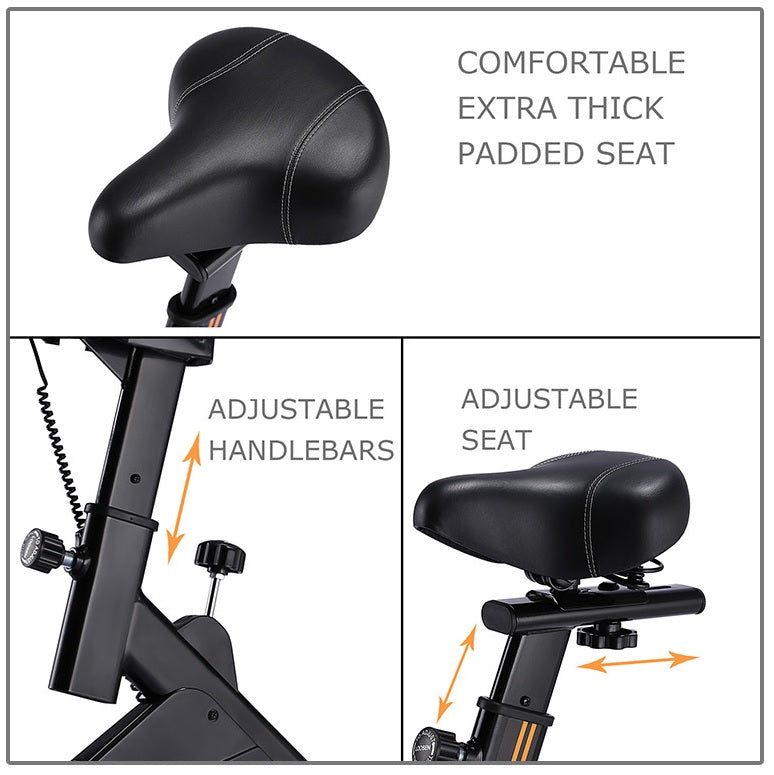 11kg Flywheel Exercise Spin Bike – Orange