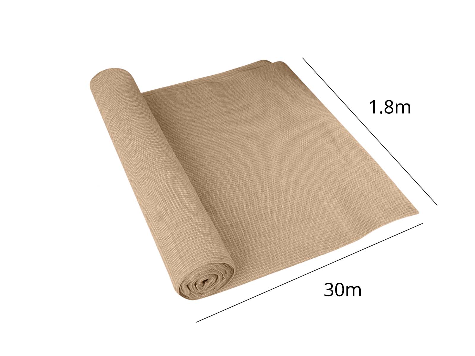 100gsm Beige Shade Cloth - 1.8m x 30m