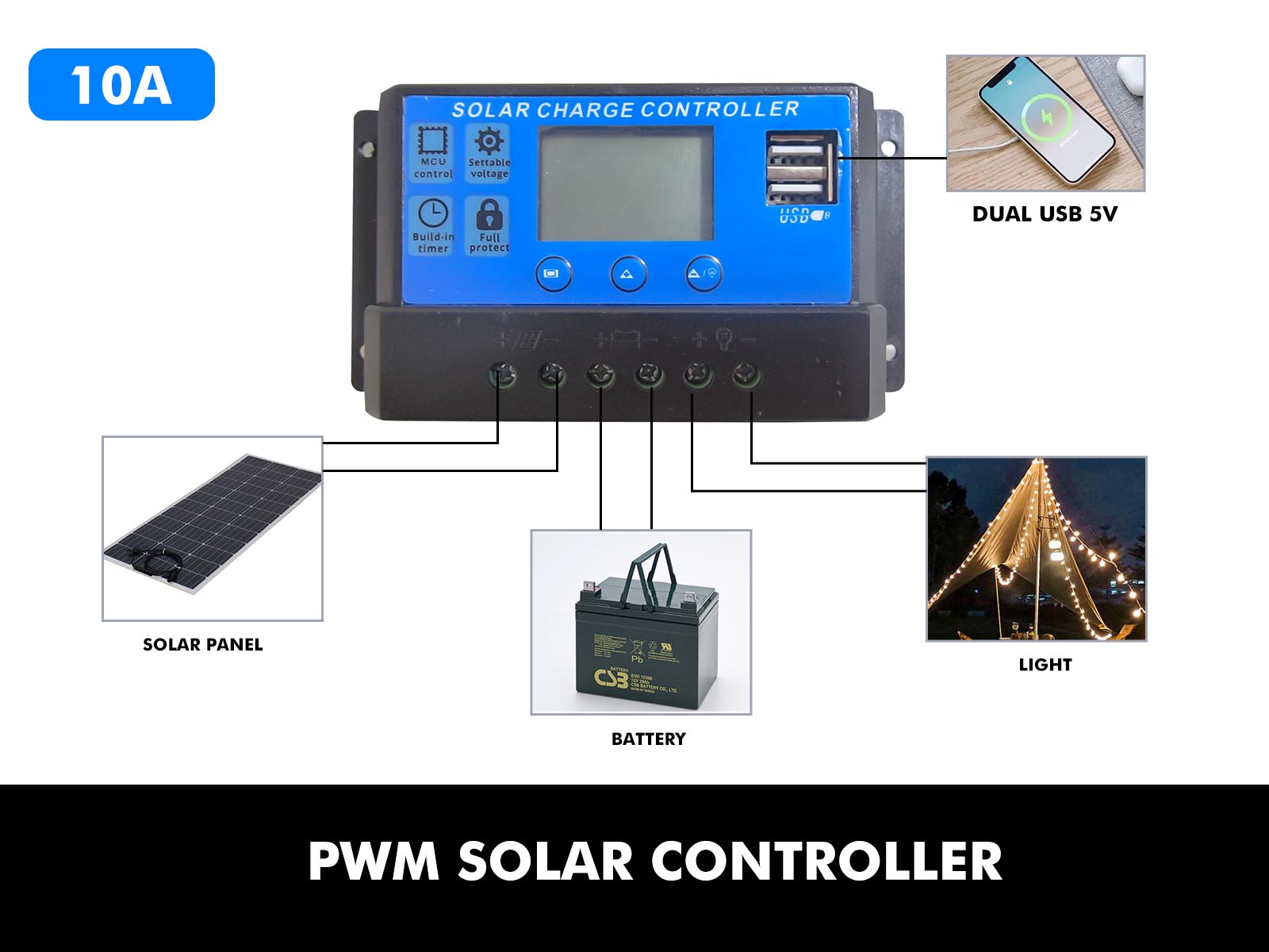 10A Solar Panel Controller