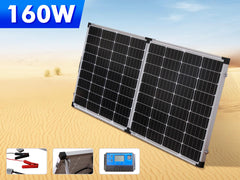 160W Folding Solar Panel Kit with Controller