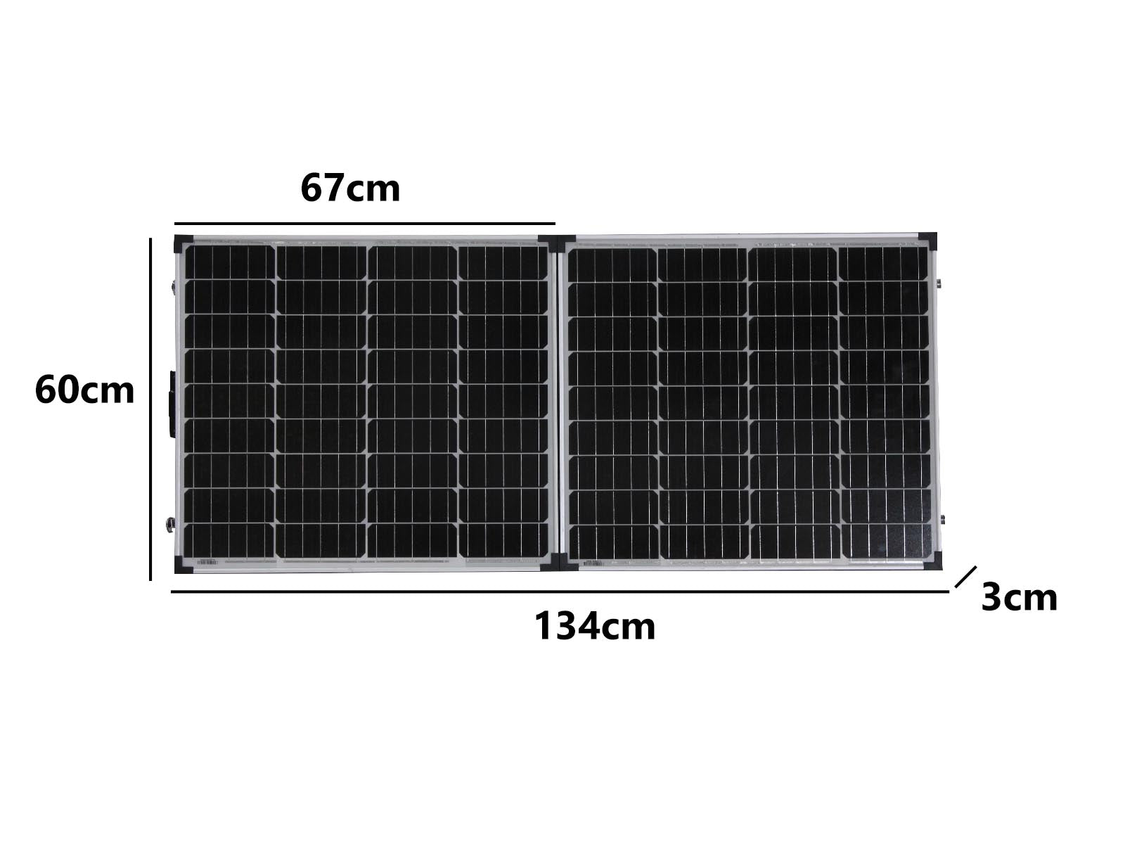160W Folding Solar Panel Kit with Controller