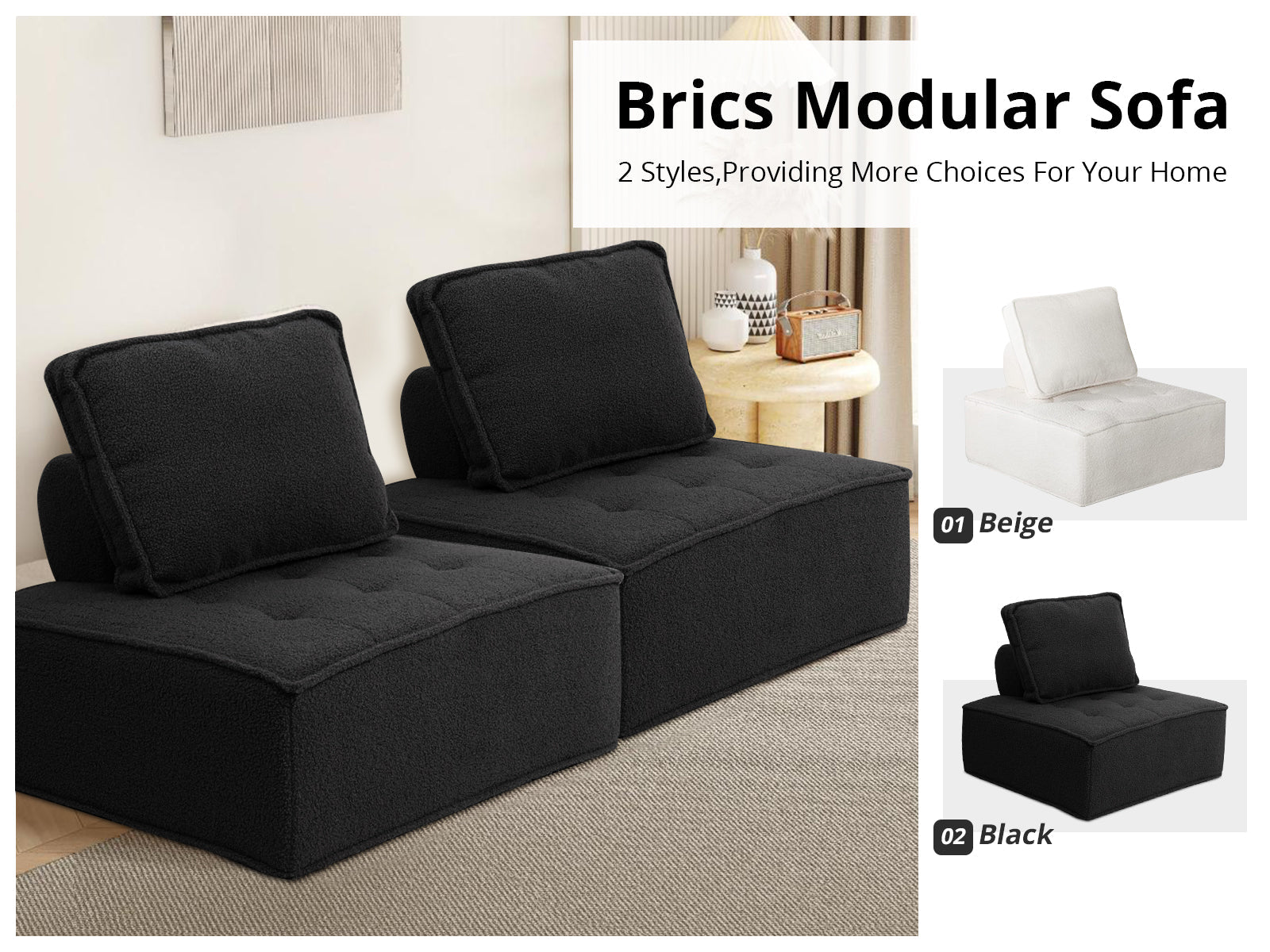 Brics Modular Sofa - Black