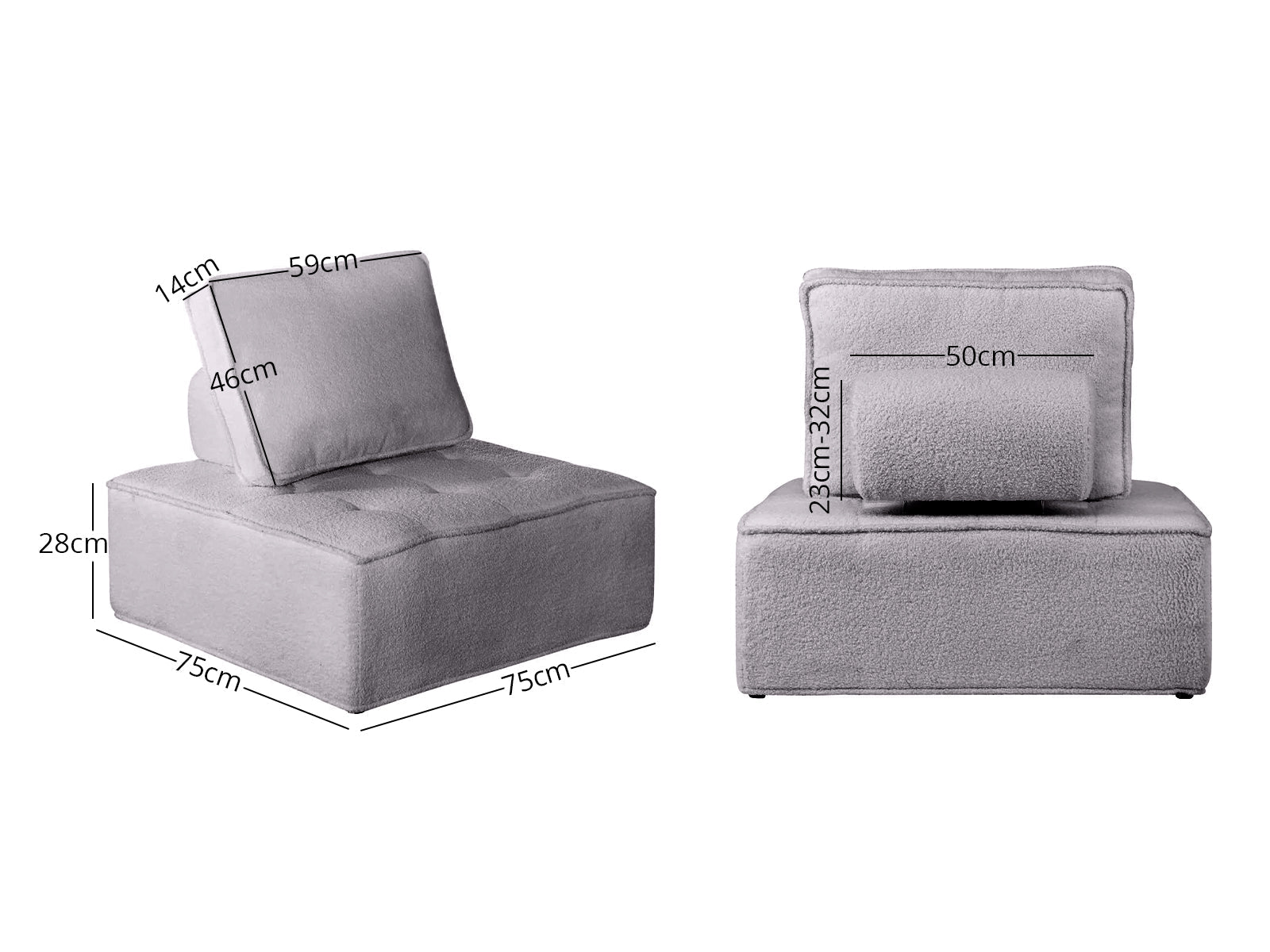 Brics Modular Sofa - Grey