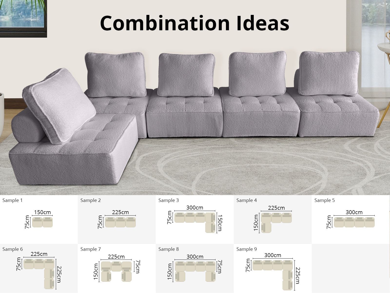 Brics Modular Sofa - Grey