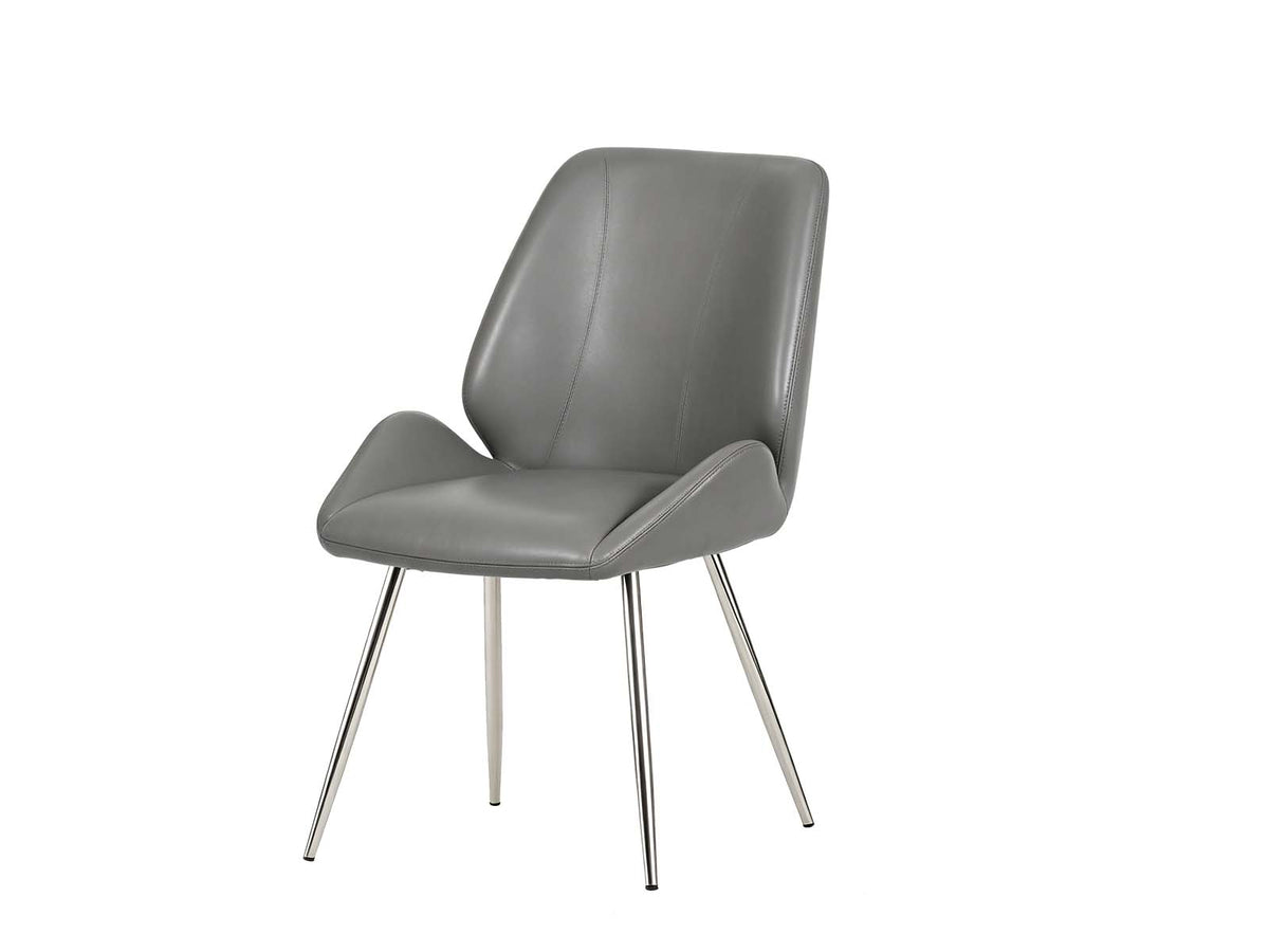 Dining Chair PU Grey - Set of 2