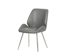Dining Chair PU Grey - Set of 2
