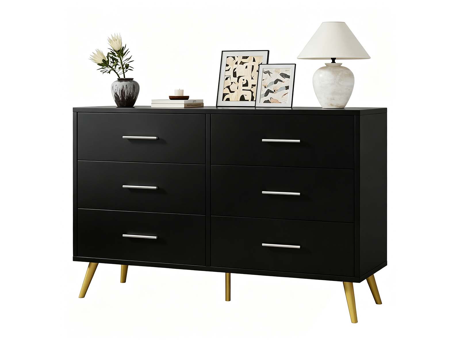 6-Drawer Cabinet - Black