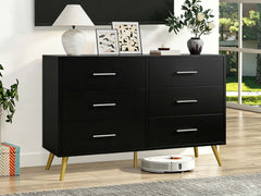 6-Drawer Cabinet - Black