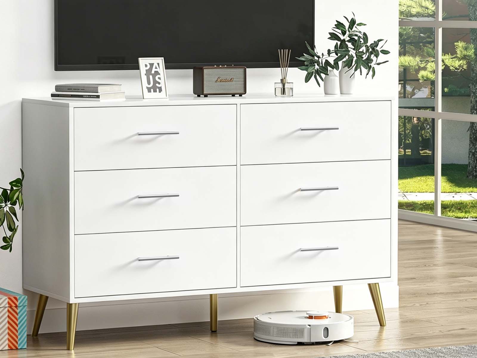 6-Drawer Cabinet - White