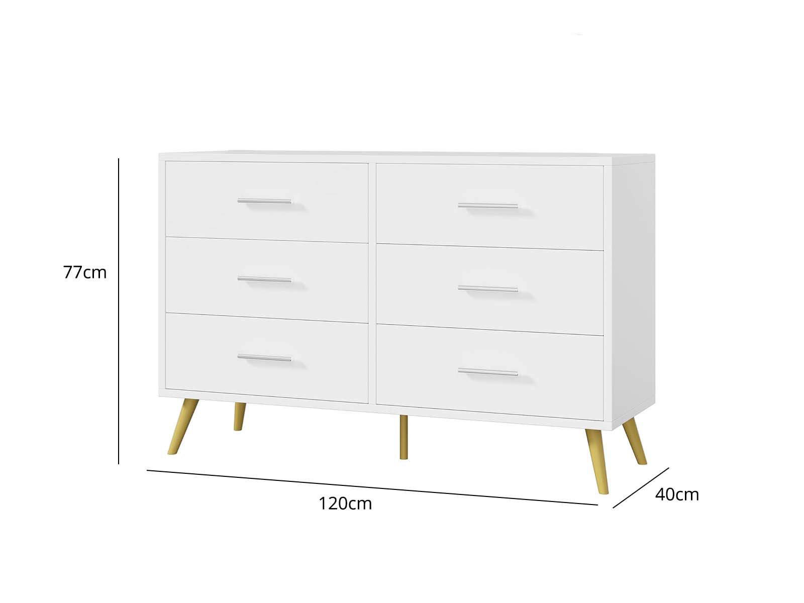 6-Drawer Cabinet - White