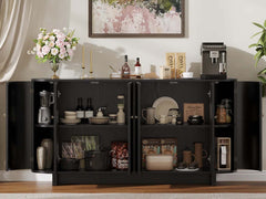 Black Buffet Cabinet - 160 cm