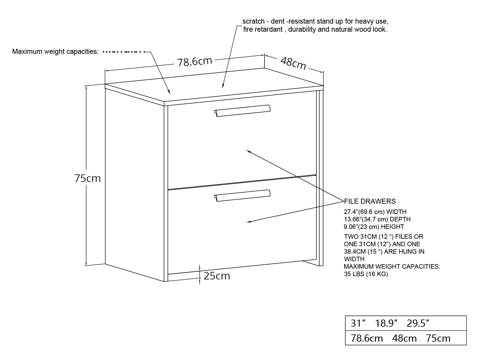 2-Drawer Lateral File
