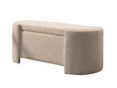 Boucle Storage Bench - Apricot
