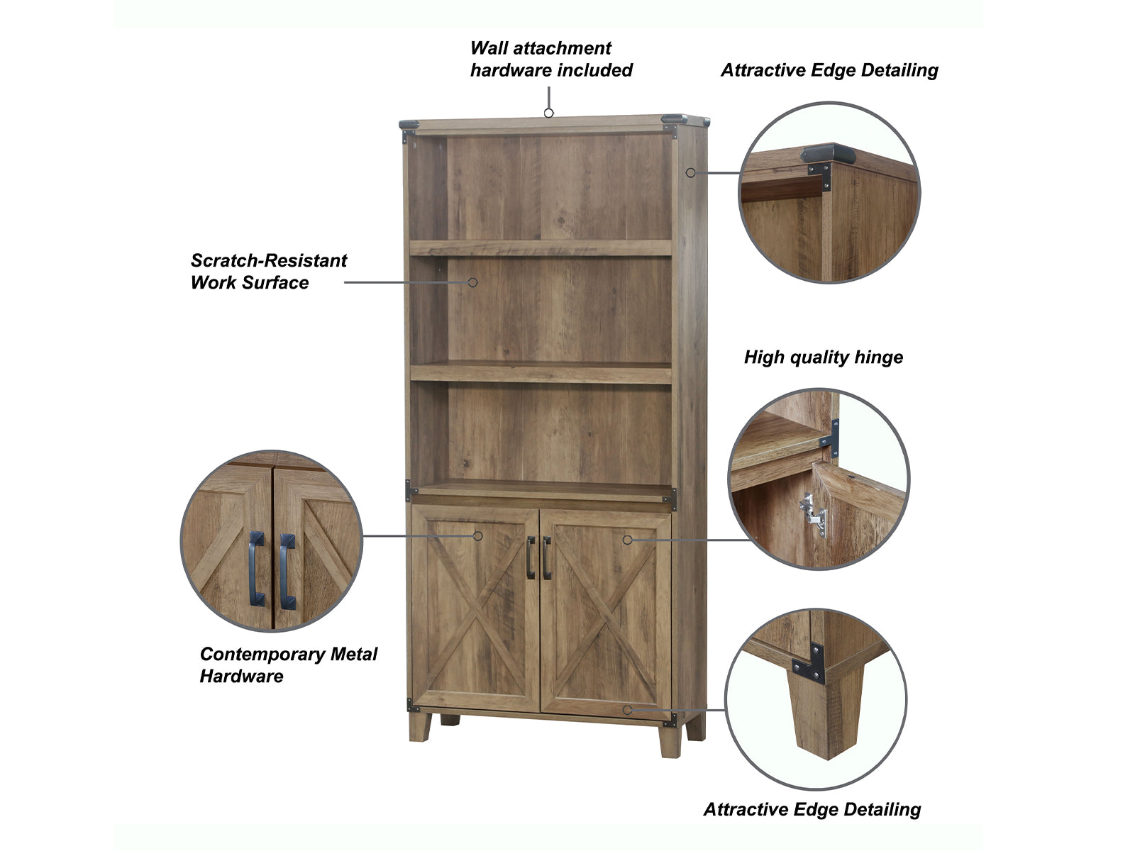 2-Door Bookcase