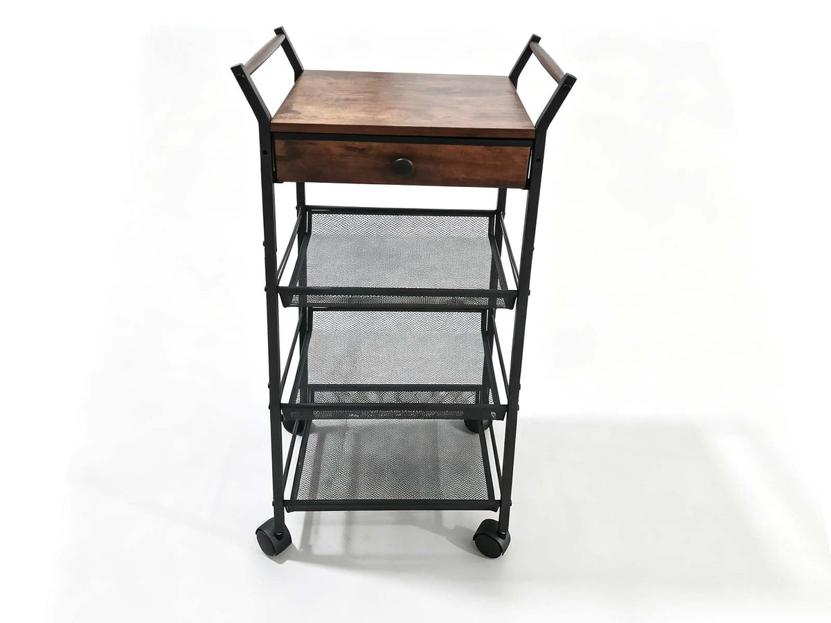 Dining Cart - Black & Walnut
