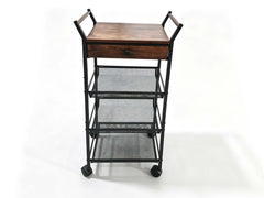 Dining Cart - Black & Walnut