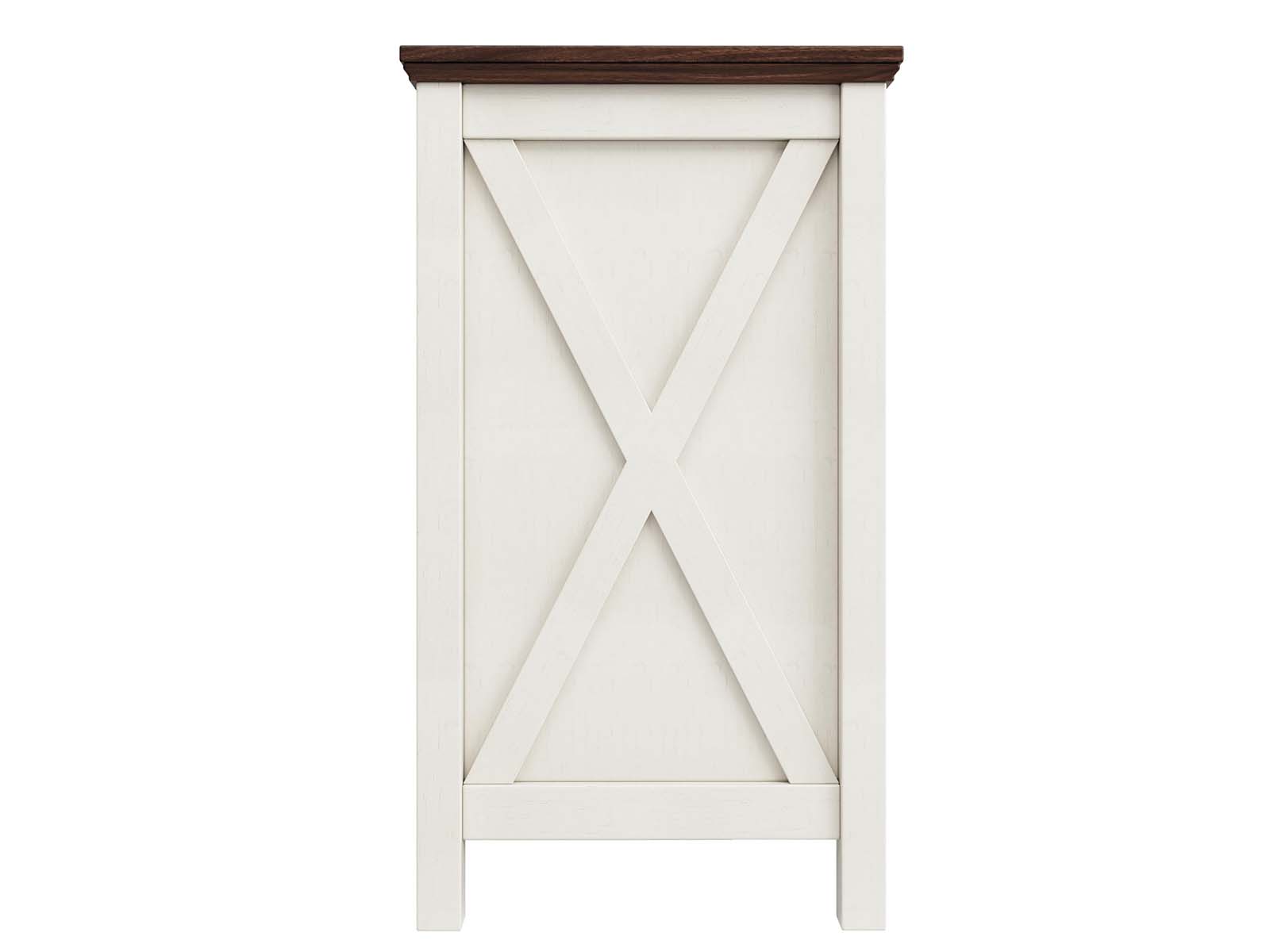 8-Drawer Chest - White & Rustic Wood